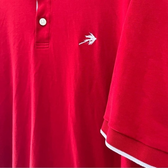 Orvis Men’s XL Red/White Soft Fly Fishing Short Sleeve Polo Shirt Made In Peru - Picture 4 of 5